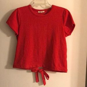 Madewell Red Tie Back Top